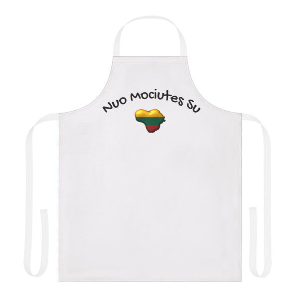 Lithuania Flag Heart Map Apron | Kitchen Apron