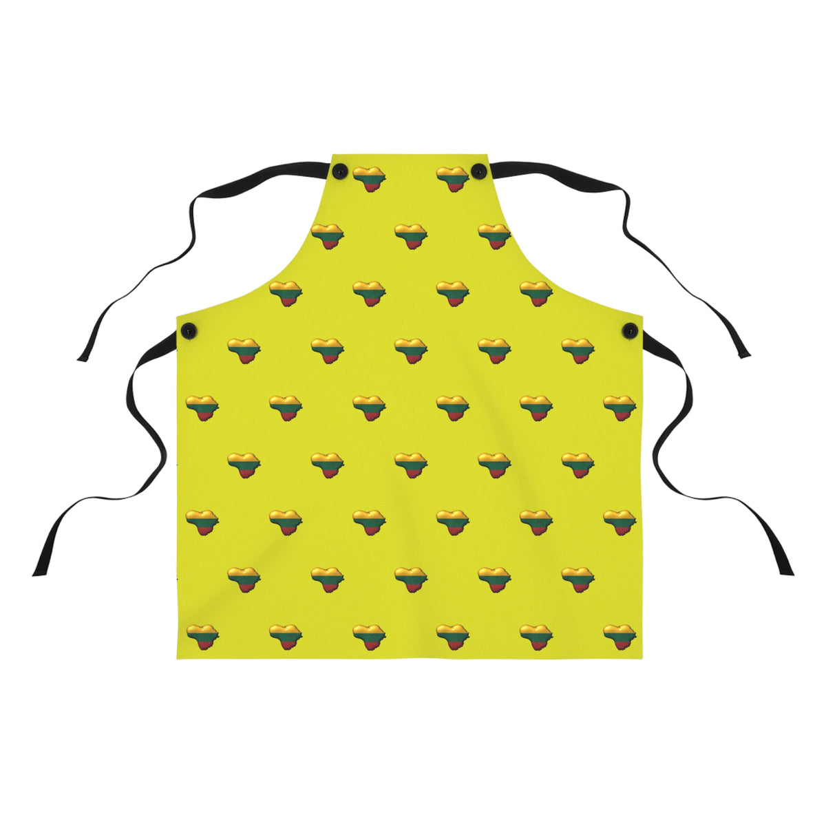 Lithuanian Heart Pattern, Apron, Yellow