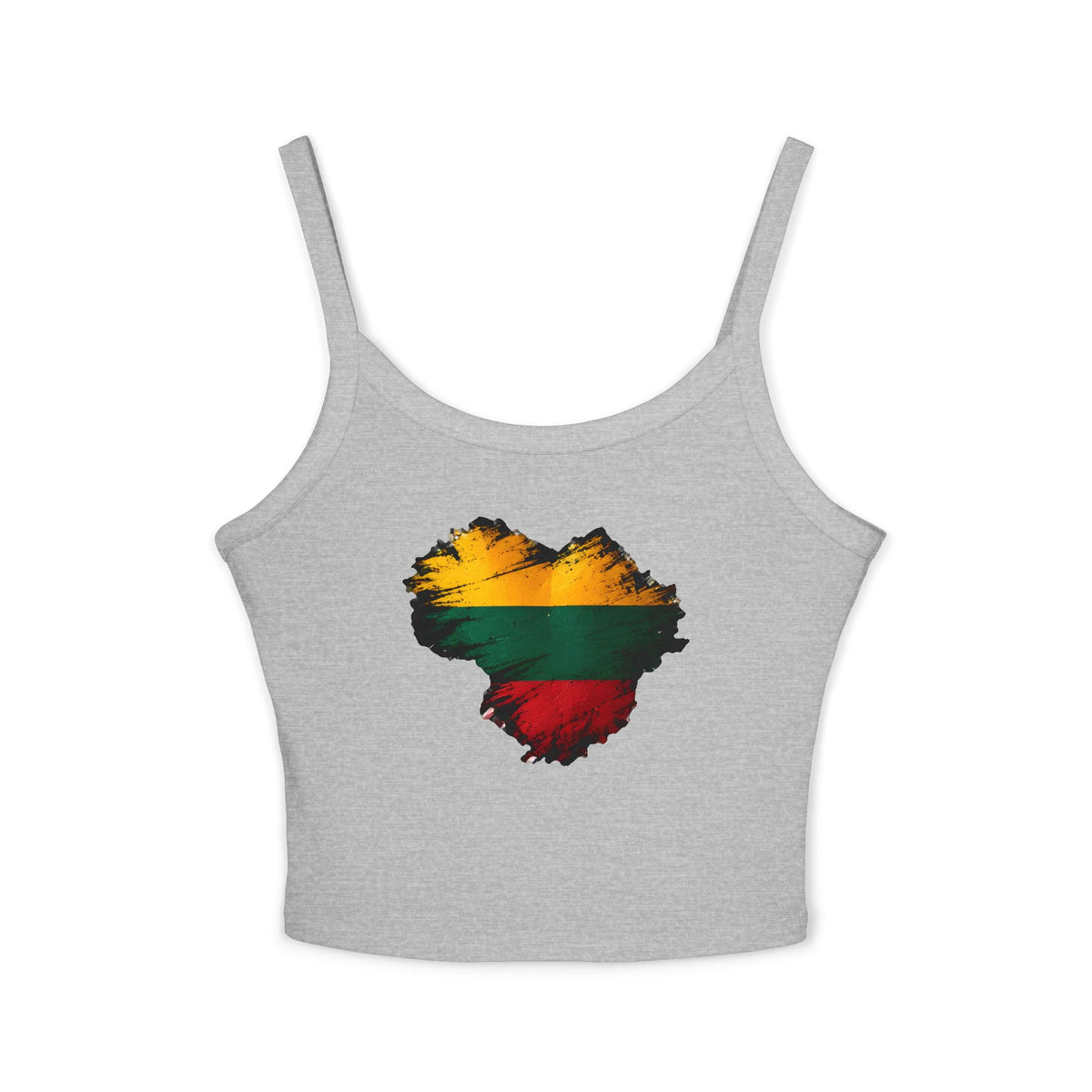 Lithuanian Grunge Heart, Women's Spaghetti Strap Tank Top