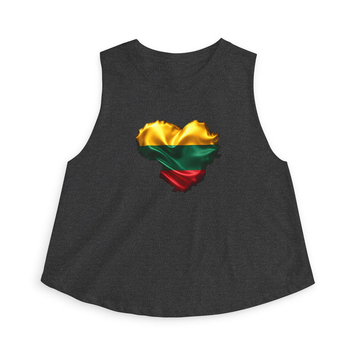 Lithuanian Satin Heart, Women's Crop Top