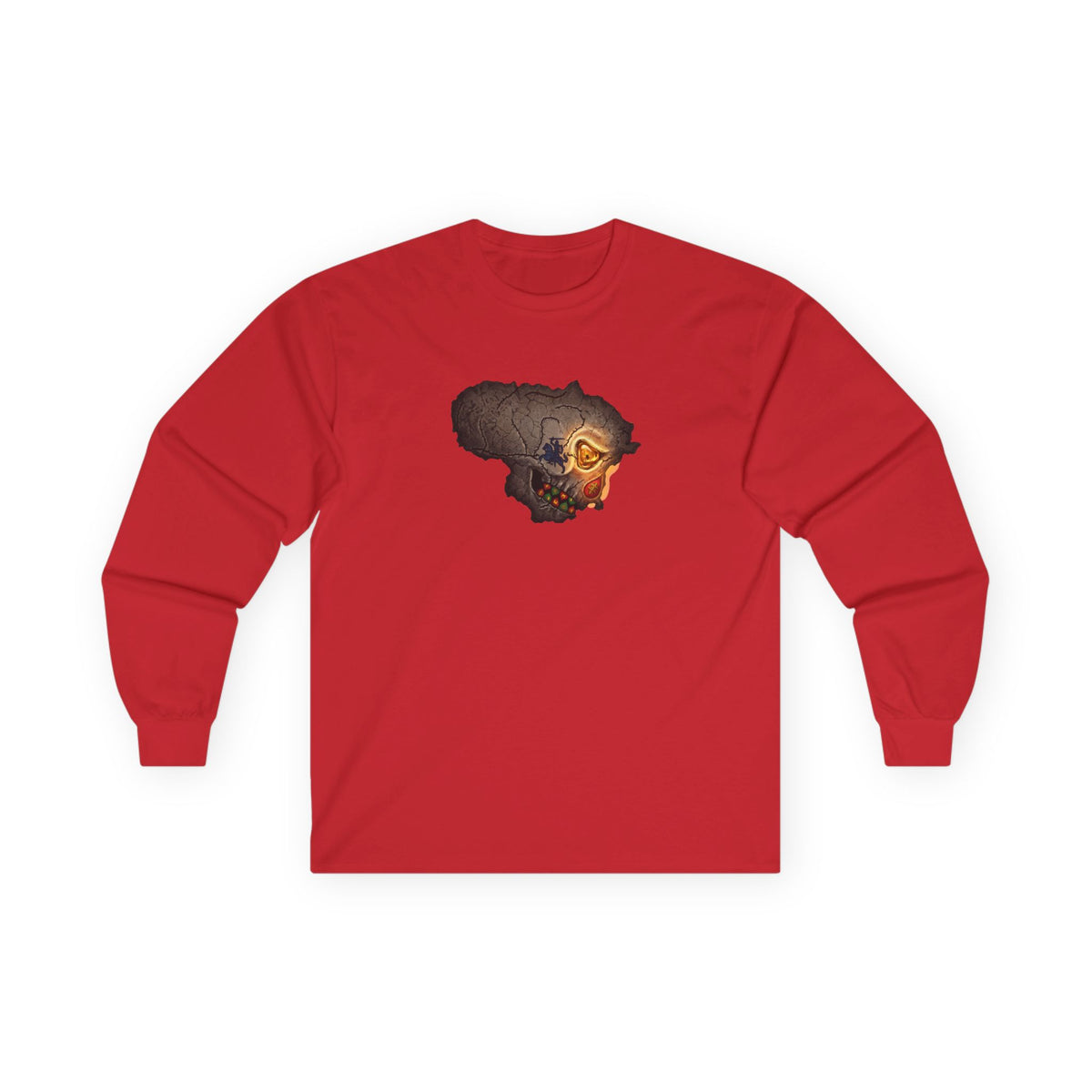 Lithuanian Skull Design, Unisex Ultra Cotton Long Sleeve Tee