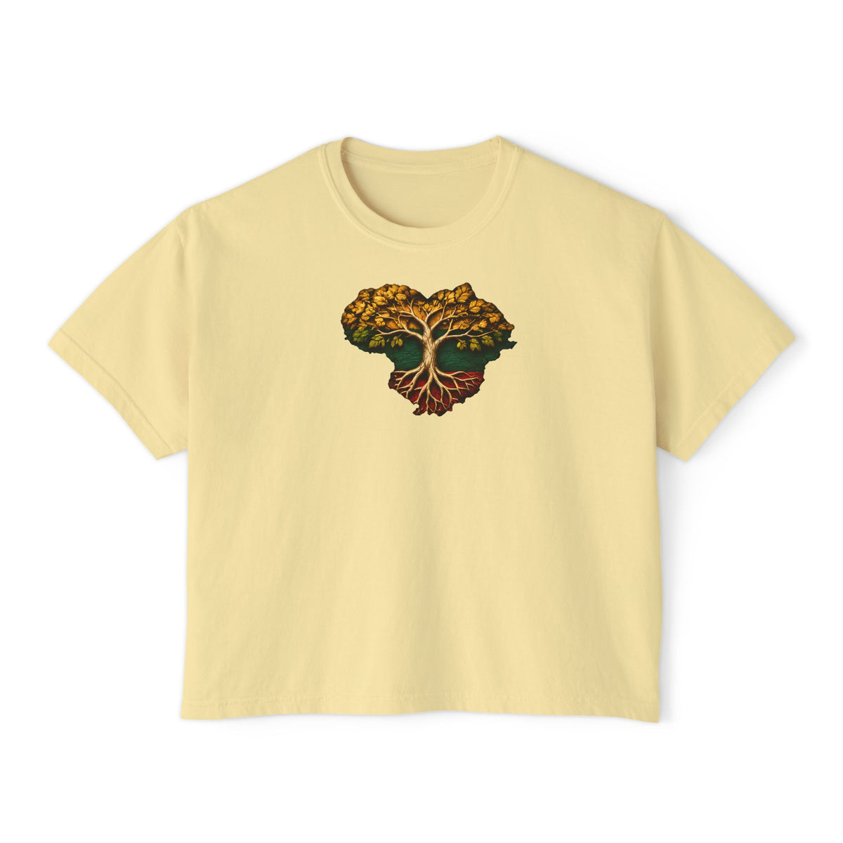 Lithuania Tree of Life Heart, Women's Boxy Tee