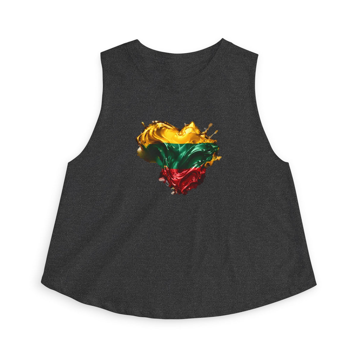 Lithuanian Liquid Gold Heart, Women's Crop Top