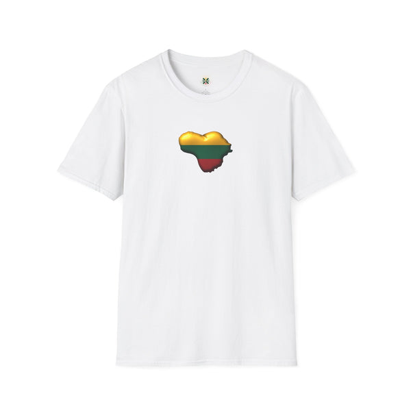 Lithuania Tree of Life Heart, front, Lithuania the Center of it All, back, T-Shirt | Baltic Pride