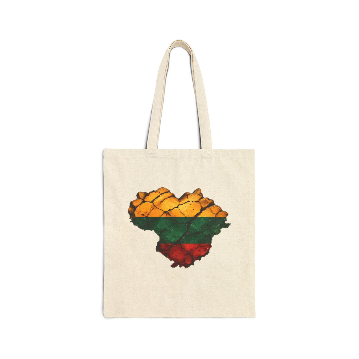 Cracked Earth Heart, Cotton Canvas Tote Bag