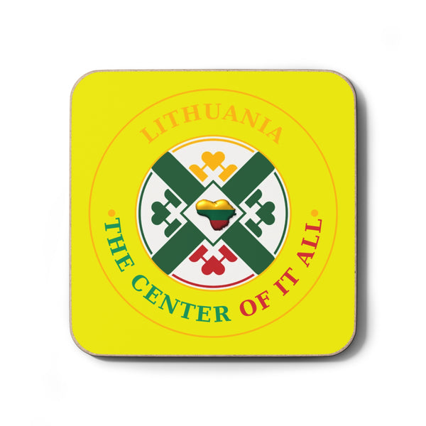 Lithuanian Center of it All Hardboard Back Coaster