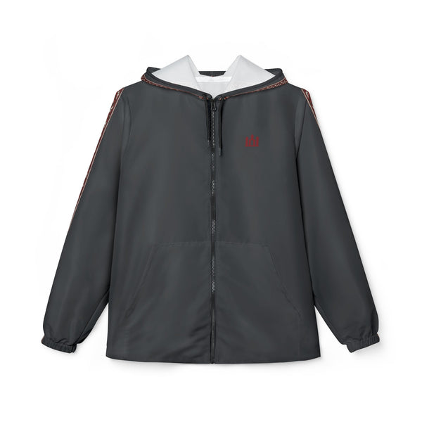 Charcoal Gray Windbreaker Jacket