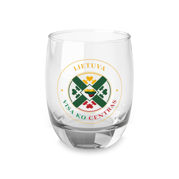 Lietuva Visa Ko Centras Logo, Whiskey Glass