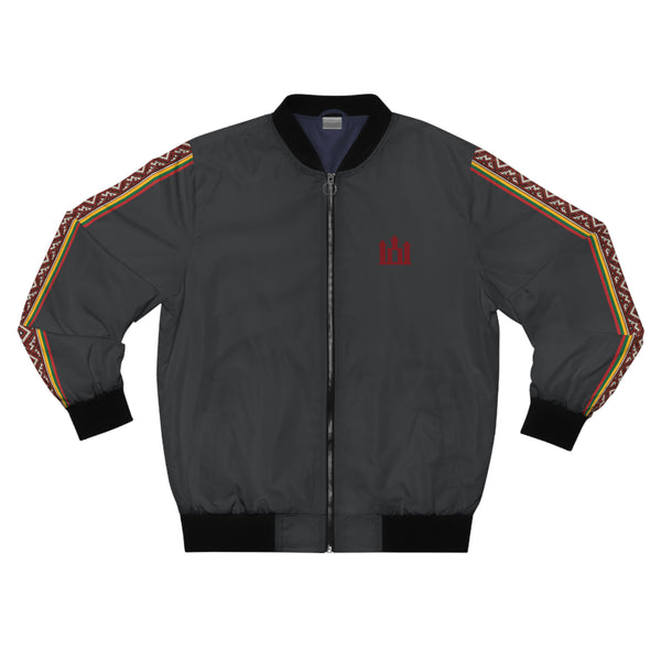 Charcoal Men's Bomber Jacket Lithuanian Modern Sport