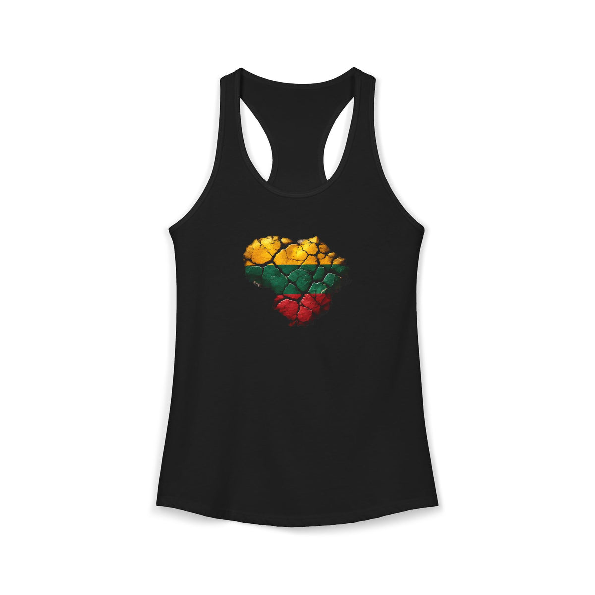 Lithuanian Cracked Earth Heart, Women's Ideal Racerback Tank