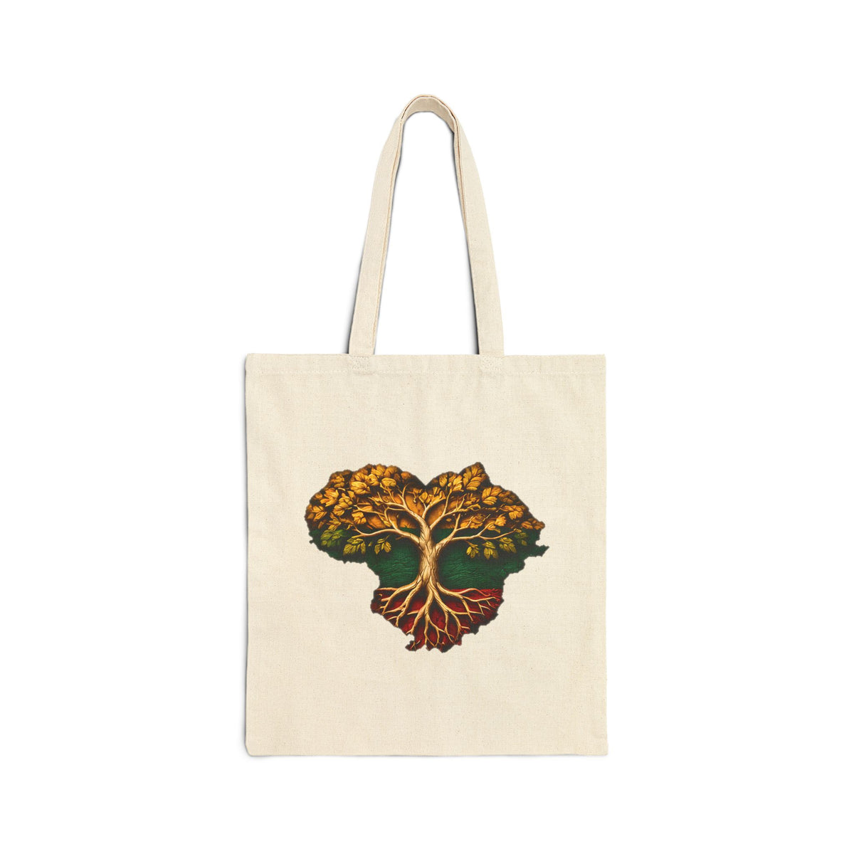 Tree of LIfe Heart, Cotton Canvas Tote Bag