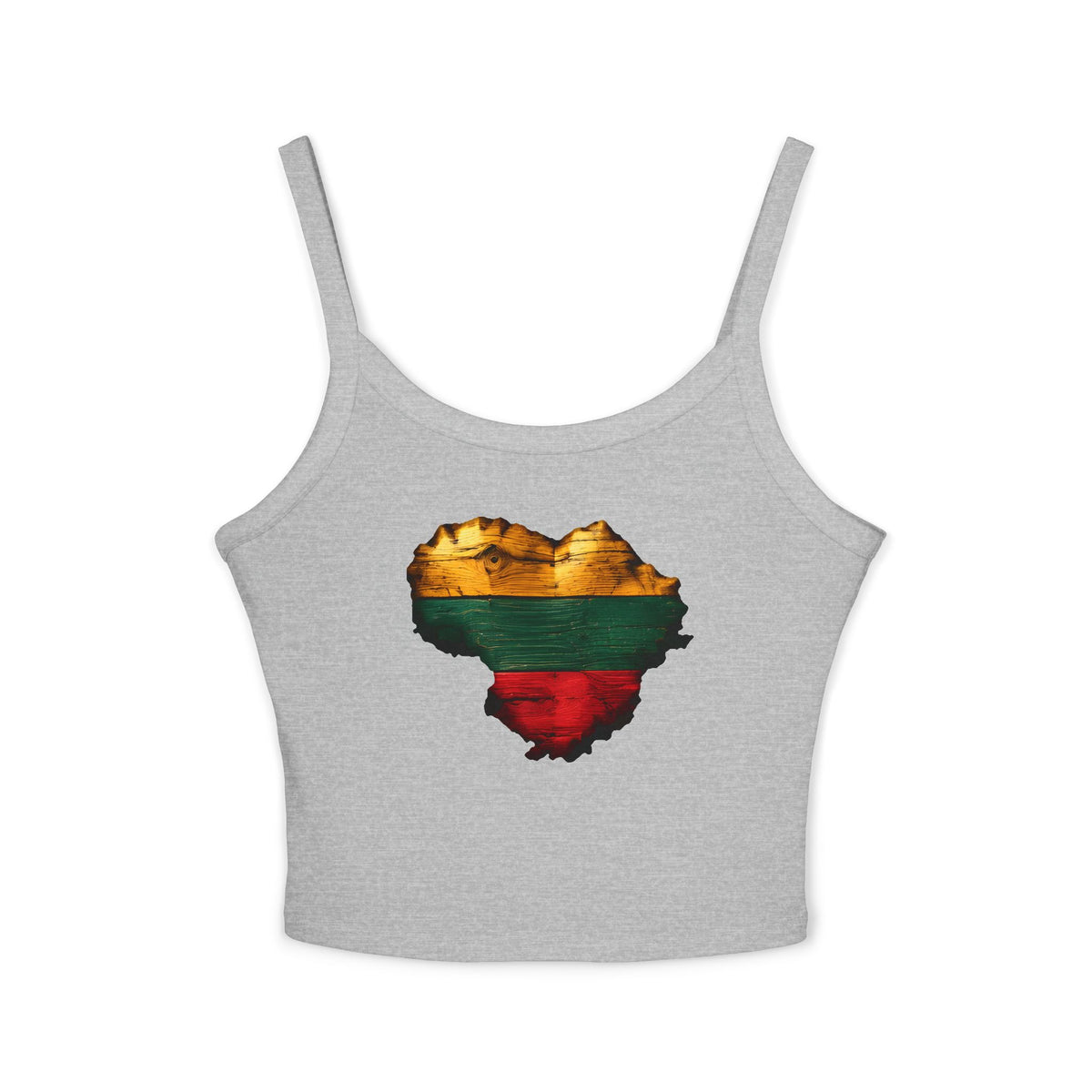 Lithuanian Wooden Heart, Women's Spaghetti Strap Tank Top