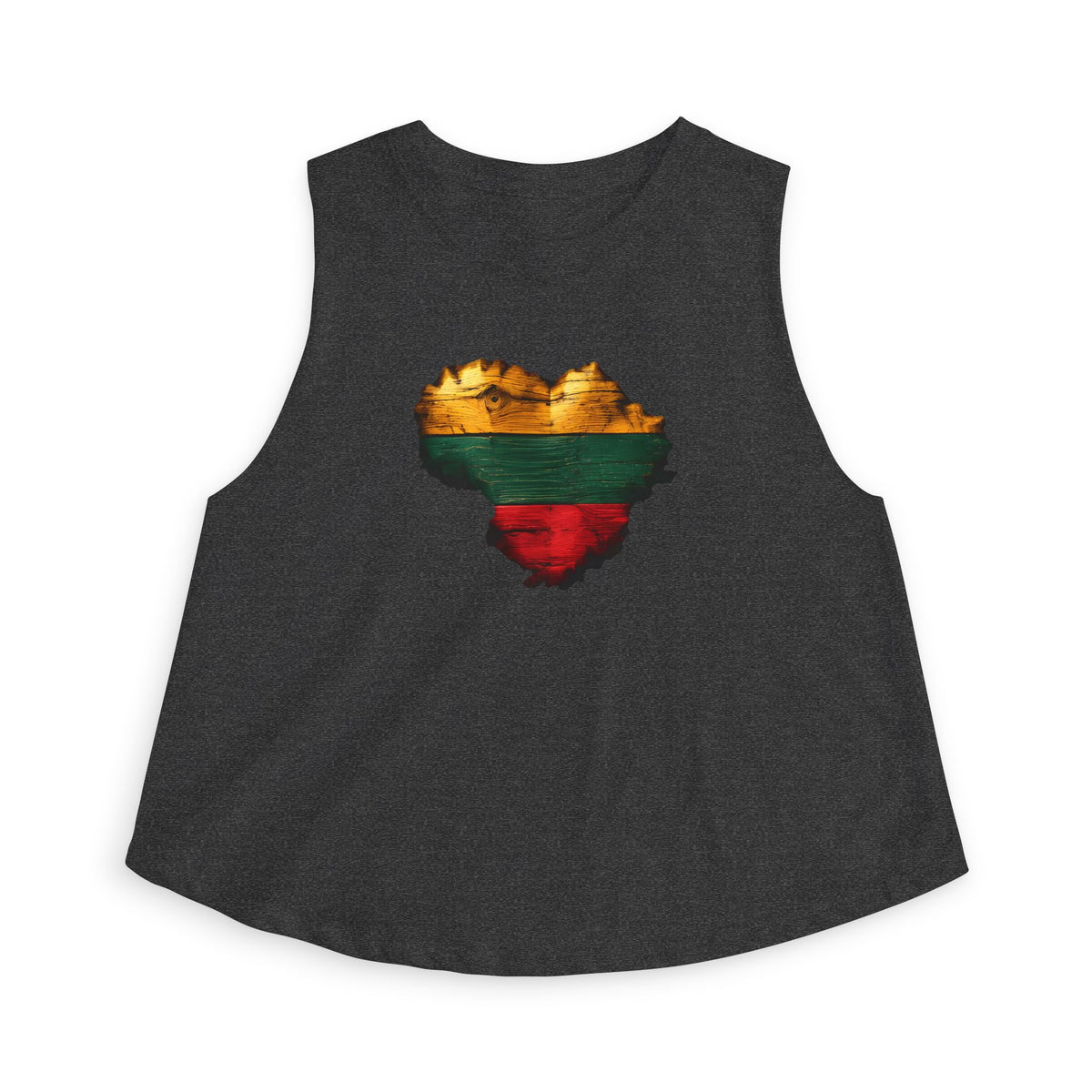 Lithuanian Wooden Heart, Women's Crop Top