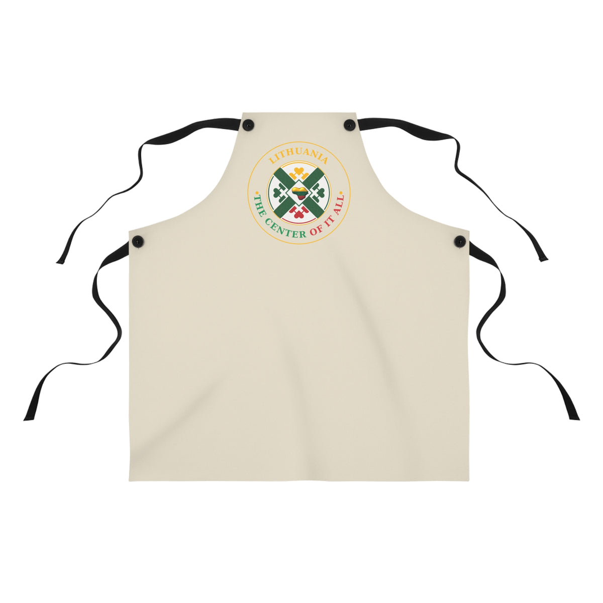Lithuania the Center of it All, Apron, Natural Linen