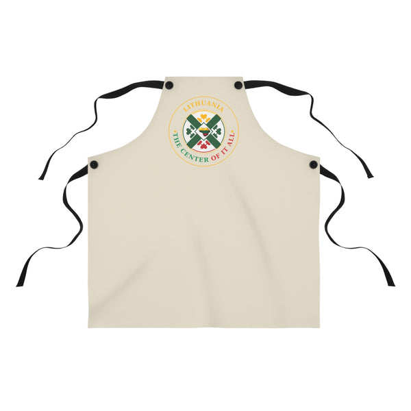 Lithuania the Center of it All, Apron, Natural Linen