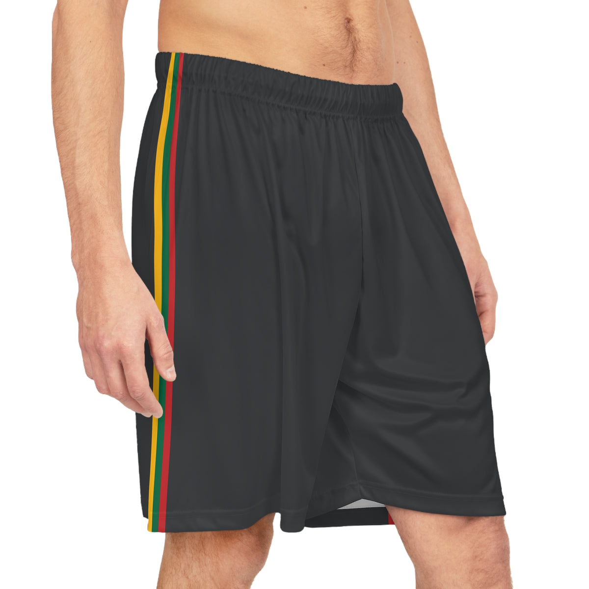 Lithuanian Flag Stripe, Basketball Shorts
