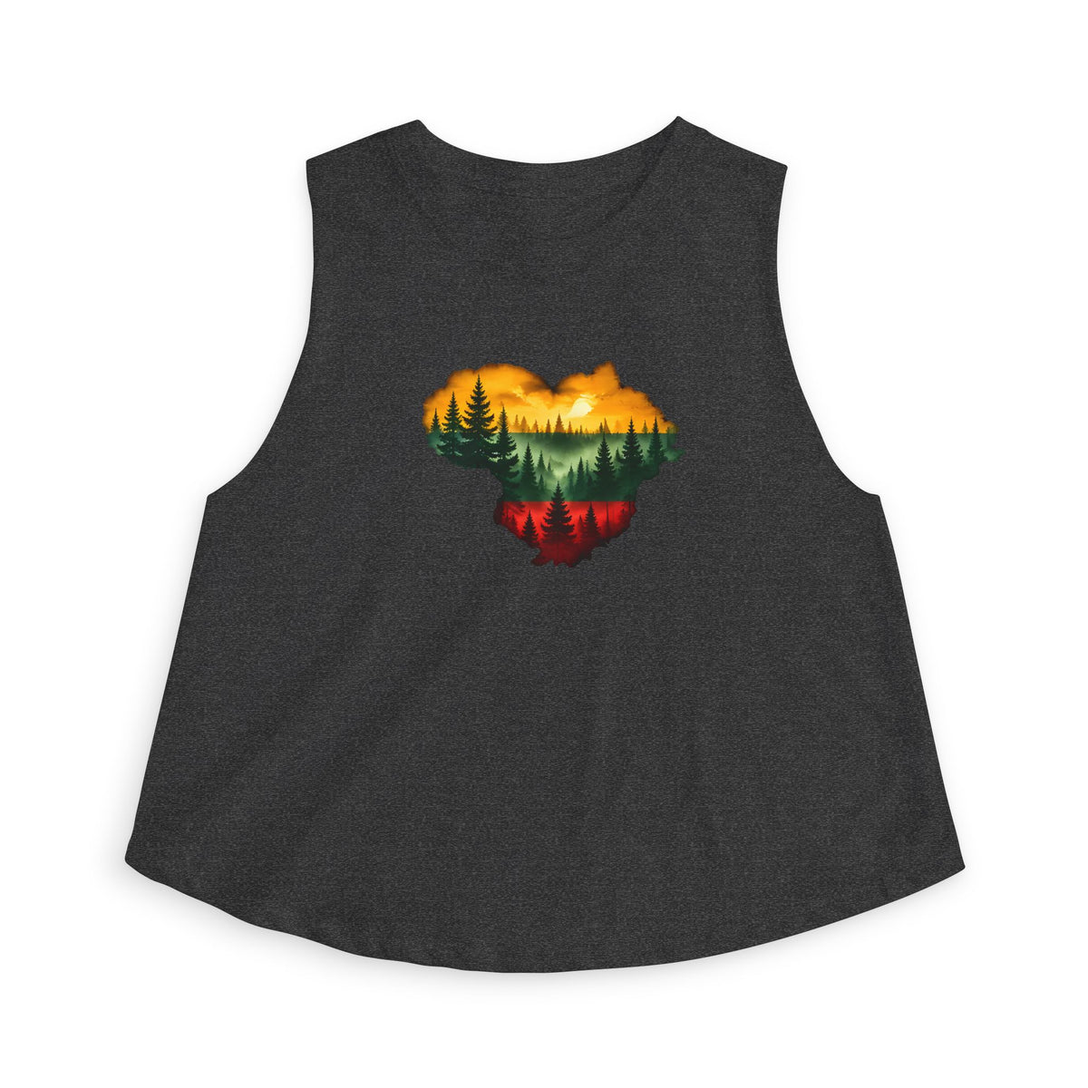 Lithuanian Forest Heart, Women's Crop Top