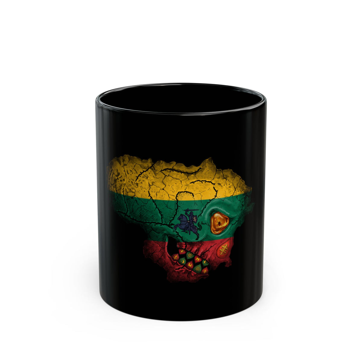 Lithuanian Flag Skull, Mug, Coffee Cup