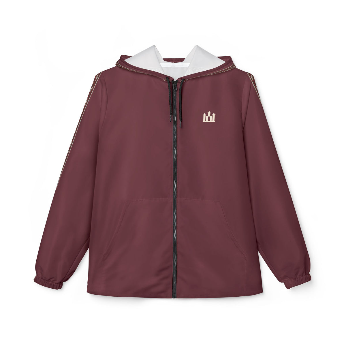 Burgundy Windbreaker Jacket
