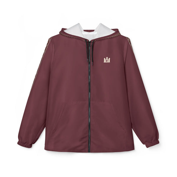Burgundy Windbreaker Jacket