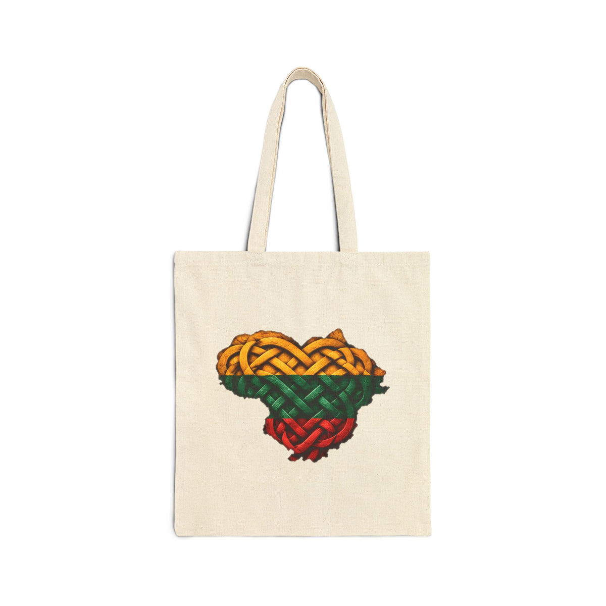 Celtic Cross Heart, Cotton Canvas Tote Bag
